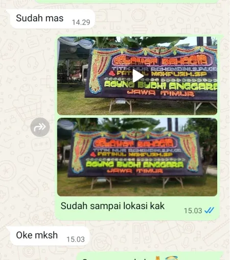 Pengiriman Papan Bunga Gaga